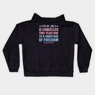 My Body My Choice Feminist Patriotic 4th Of July Funny Feminism Quote Kids Hoodie